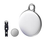 Rtauhife Tracker pour Chien - Collier de Suivi pour Chien Étanche IP65 Fonctionne avec n'importe Quel Collier (Android et iOS Universel) Blanc Circulaire