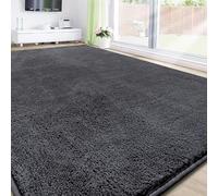 RTBQJ-AT Tapis de salon 200x300 cm Microfibre Doux et moelleux à poils courts, Tapis pour salon moderne Lavable Antidérapant, Haut poil Gris