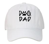 rtdgcv Casquette de baseball avec inscription « Dog Dad » brodée et lavable - Chapeau de soleil d'extérieur pour homme et femme - Chapeau décontracté pour homme et femme, Blanc., taille unique