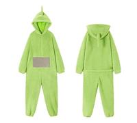 rtdgcv Teletubbies Costume adulte pyjama femme longue une pièce pyjama femme unisexe animal une pièce costume cosplay Homewear polaire une pièce avec capuche vêtements de nuit fête