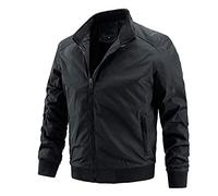 rtdgcv Veste softshell imperméable pour homme - Décontractée - Hiver et automne - Veste légère chaude - Fermeture éclair - Manches longues - Poche - Manteau ample - Coupe-vent - Chemisier - Parka