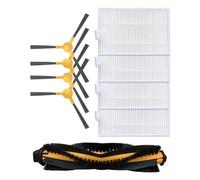 RTDMND Accessoires de Nettoyage d'aspirateur compatibles for aspirateur Robot Qilive Q.5147 Brosse Principale Brosse latérale Filtre Hepa pièces de Rechange(Set A)
