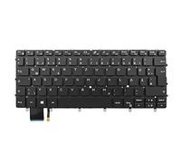 RTDpart Clavier allemand rétroéclairé pour ordinateur portable DELL XPS 13 9370 9380 9305 7390 09NY07 9NY07 Noir