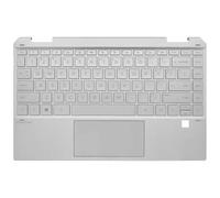 RTDPART Clavier avec Repose-Poignets pour Ordinateur Portable pour HP Spectre 13-AW0003DX 13-AW0081NR 13-AW2004NR 13-AW2501TU 13T-AW100 avec pavé Tactile rétroéclairé États-Unis (US) Argent