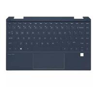 RTDPART Clavier avec Repose-Poignets pour Ordinateur Portable pour HP Spectre 13-AW0253TU 13-AW2003TU 13-AW2004TU 13-AW2005TU 13-AW2006TU 13-AW2016TU avec pavé Tactile rétroéclairé États-Unis Bleu