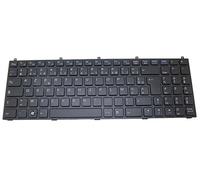 RTDPART Clavier d'ordinateur Portable pour CLEVO W251CUQ W251CZQ W251EFQ W251EGQ W251EL W251ELQ W251ENQ W251ESQ W251EUQ France FR avec Cadre Noir