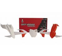 RACETECH Plastic Kit 4 Pieces Ktm Replica White-Orange K -R-KITKTM-O19-500