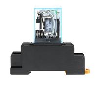 Rtengtunn Relais intermédiaire LY2NJ MY4N-J AC 220V DC 12V 10A 8 Broches avec Base