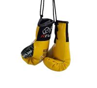 RTF & RIVAL Mini Gants de Boxe Jaune Cuir Synthétique Accessoire Gant de Boxe