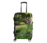 RTFGHJS Dod in The Garden Housse de bagage élastique pour valise, housse de bagage de voyage, anti-rayures, lavable, convient aux bagages de 48,3 à 81,3 cm, blanc, L