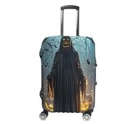 RTFGHJS Ghosts Haunt The Night Housse de bagage élastique pour valise, housse de bagage de voyage, anti-rayures, lavable, convient aux bagages de 48,3 à 81,3 cm, blanc, M