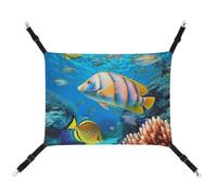 RTFGHJS Hamac à suspendre pour animal domestique - Doux et respirant - Lit pour cage de poissons tropicaux - Avec crochets en métal - Pour petits animaux de compagnie - Tapis de repos pour chats,