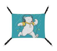 RTFGHJS Hamac suspendu pour animal domestique - Doux et respirant - Lit pour cage d'ours sautant avec crochets en métal - Tapis de repos pour chats, chiens, lapins et autres petits animaux