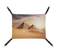 RTFGHJS Hamac suspendu pour animal domestique - Hamac pour cage - Doux et respirant - Pyramide égyptienne dans le désert - Lit avec crochets en métal - Pour petits animaux de compagnie - Tapis de