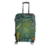 RTFGHJS Housse de bagage à questions mathématiques, housse de bagage élastique pour valise, housse de bagage de voyage, anti-rayures, lavable, convient aux bagages de 48,3 à 81,3 cm, blanc, XL