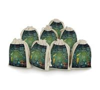 RTFGHJS Lot de 8 sacs à cordon de serrage en toile de jute pour questions mathématiques, pochette cadeau pour bijoux, loisirs créatifs