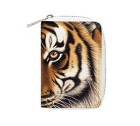 RTFGHJS Porte-cartes en cuir synthétique avec motif tigre du Bengale - Organiseur de cartes de crédit fin et durable pour homme et femme, Tigre du Bengal., 16x11.5cm