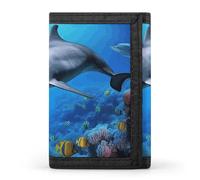 RTFGHJS Portefeuille à trois volets pour homme, coccinelle amusante tenant parapluie, porte-monnaie, porte-monnaie fin avec pince à billets et porte-cartes de crédit avec 8 emplacements pour cartes