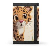 RTFGHJS Portefeuille à trois volets pour homme, coccinelle amusante tenant parapluie, porte-monnaie, porte-monnaie fin avec pince à billets et porte-cartes de crédit avec 8 emplacements pour cartes