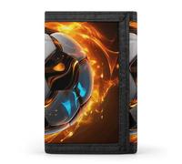 RTFGHJS Portefeuille à trois volets pour homme, coccinelle amusante tenant parapluie, porte-monnaie, porte-monnaie fin avec pince à billets et porte-cartes de crédit avec 8 emplacements pour cartes