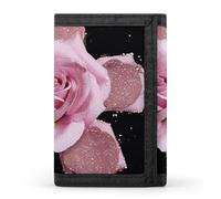 RTFGHJS Portefeuille à trois volets pour homme, de nombreux zombies, porte-monnaie fin avec pince à billets et porte-cartes de crédit avec 8 emplacements pour cartes, Rose pailletée, Taille unique