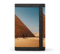 RTFGHJS Portefeuille à trois volets pour homme, porte-monnaie caméléon mince avec pince à billets et porte-cartes de crédit avec 8 emplacements pour cartes, Pyramide égyptienne dans le désert, Taille