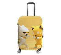RTFGHJS The Fight Between Two Cats Housse de bagage élastique pour valise, housse de bagage de voyage, housse de bagage anti-rayures lavable pour bagages de 48,3 à 81,3 cm, blanc, XL