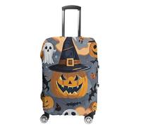 RTFGHJS The Wandering Ghost Housse de bagage élastique pour valise, housse de bagage de voyage, anti-rayures, lavable, convient aux bagages de 48,3 à 81,3 cm, blanc, S