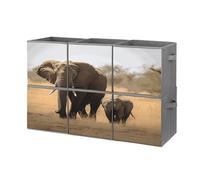 RTFNGLS Boîte de rangement en tissu Oxford avec poignée renforcée, fermeture éclair robuste, grande capacité, maison, bureau, camping-car, hôtel