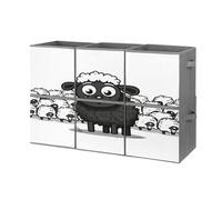 RTFNGLS Boîte de rangement en tissu Oxford noir et blanc, boîte de rangement pour vêtements, boîte de rangement pliable, poignée renforcée, fermeture éclair robuste, grande capacité, maison, bureau,