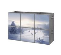 RTFNGLS Boîte de rangement en tissu Oxford pour l'hiver - Boîte de rangement pliable pour vêtements - Poignée renforcée - Fermeture éclair robuste - Grande capacité - Pour maison, bureau, camping-car,