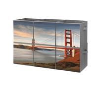 RTFNGLS Boîte de rangement Golden Gate BridgeOxford en tissu Oxford - Boîte de rangement pliable pour vêtements - Poignée renforcée - Fermeture éclair robuste - Grande capacité - Pour maison, bureau,