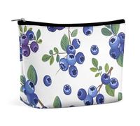RTFNGLS Myrtilles avec feuilles - Trousse de toilette de voyage portable - Sac de rangement de salle de bain - Sac de maquillage portable - Grande capacité - Trousse de maquillage de voyage - Style -