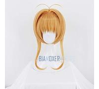 RTGFS Biamoxer Card Captor Sakura Kinomoto Sakura Brown Short Straight Bangs Bob Anime Cosplay Wig Women Girls' Party Wigs Sakura 2 sakura 2