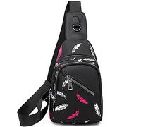 RTGGSEL Sac à main fourre-tout pour femme - Motif écossais rayé - Couleur contrastée, Plume colorée, Rétro tendance
