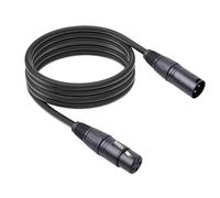 Rtinle Câble XLR, XLR femelle 3 broches vers mâle 3 broches, câble microphone stéréo, pour studio, scène, podcast, streaming en direct, 2M