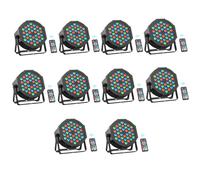 Rtktoup 10PCS 36 LED Par Lights, Lumières de Scène RGB, Lumières Disco DMX avec Télécommande, Projecteurs à Effets avec Contrôle Activé Par le Son, Pour Bars Mariage Fêtes d'anniversaire Noël