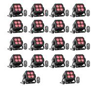 Rtktoup 18PCS RGBW Par LED Lumière de Scène, 40W Lumière Fête DMX 4/8CH avec Télécommande Éclairage de Scène, Lumière Soirée DJ pour Disco Show Bar Mariage Concert Halloween Noël