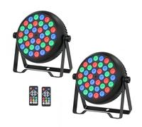 Rtktoup 2 PCS RGB 36 LED Lumiere Par, 36W Lumiere de Scene avec Télécommande et 4 Modes de Contrôle, Par LED Eclairage Scene pour Noël Halloween Disco Show Concerts Party