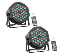 Rtktoup 2PCS 36 LED Par Lumière, Lumières de Scène RGB, Lumières Disco DMX avec Télécommande Projecteurs à Effets avec Contrôle Activé Par le Son, Pour Bars Mariage Fêtes d'anniversaire Halloween Noël