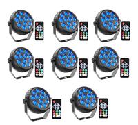 Rtktoup 8PCS RGB Rechargeable Par LED Sans Fil, 12 LED Batterie Lampe de Scène avec Télécommande et Son Activé Lumière Disco, Éclairage de Scène pour Fête Bar Scène DJ Mariage Halloween Noël