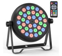 Rtktoup RGB 36 LED Lumiere Par, 36W Lumiere de Scene avec Télécommande et 4 Modes de Contrôle, Par LED Eclairage Scene pour Noël Halloween Disco Show Concerts Party