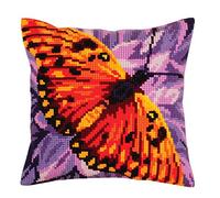RTO CD5307 Collection D'Art Kit de coussin Poinçon Aiguille Poinçon 40 x 40 cm Motif Papillon