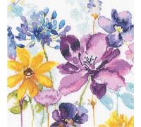 RTO Kit de broderie au point de croix "Fleurs du bonheur. Fleurs sauvages", modèle à compter, 20x20cm