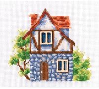 RTO kit de point de croix avec contreplaqué "My sweet home" MBE9007, 12.5x11 cm