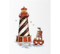 RTO Kit de point de croix "Baie de sceaux du phare" M392, motif à compter, 17x25 cm
