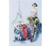RTO Kit de point de croix "En français", modèle à compter, 25x35,5cm