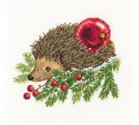 RTO Kit de point de croix "Hérisson Décorant Arbre de Noël" 15,5x13 cm DIY C269
