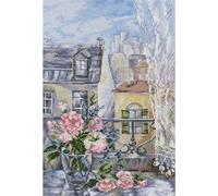 RTO Kit de point de croix "Matin à Paris" M593, modèle à compter, 21,5x32,5 cm