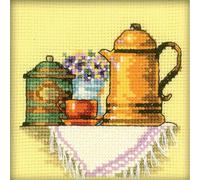 RTO Kit de point de croix "Une tasse de café le matin" H199, motif à compter, 10x10 cm